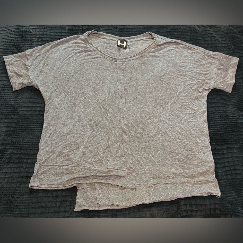 H by Bordeaux Charcoal Tee